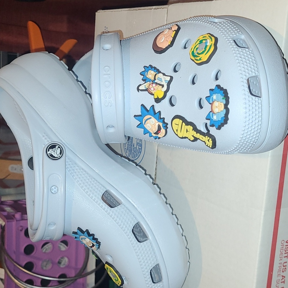 **Light Blue platform CROCS with or without jewels - Picture 9 of 12